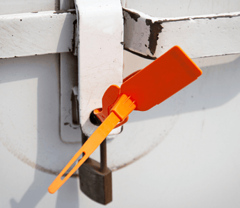 Security seal preventing theft in St Helens, UK