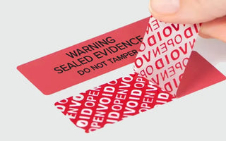 Tamper-Evident Residue Labels for Secure Shipping