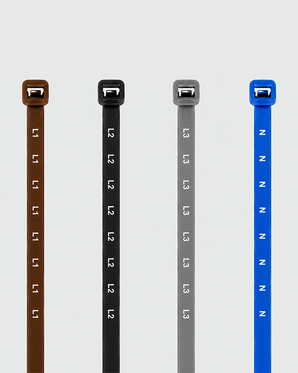 Printed Phase Marker Cable Ties for Electrical Installation | L1, L2, L3 & Neutral