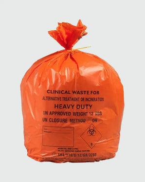 Orange Heavy Duty Clinical Waste Sack - 12kg
